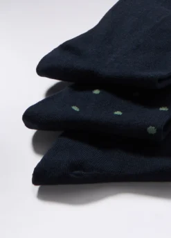 3 pack calze lunghe con pois uomo