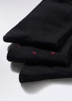 3 pack calze lunghe con pois uomo