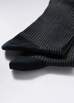 2 pack calze lunghe in cotone stretch a righe uomo