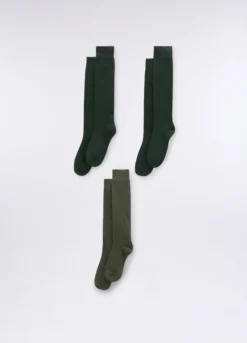 3 pack calze lunghe in cotone stretch uomo