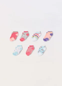 Pack 7 calzini corti in misto cotone stretch
