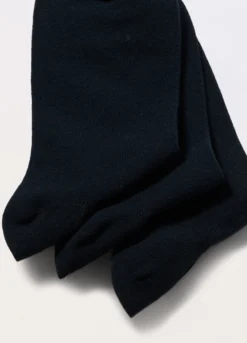 3 pack calzini sneaker in cotone stretch tinta unita
