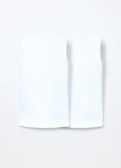 Pack 2 canotte in costina di puro cotone bambina
