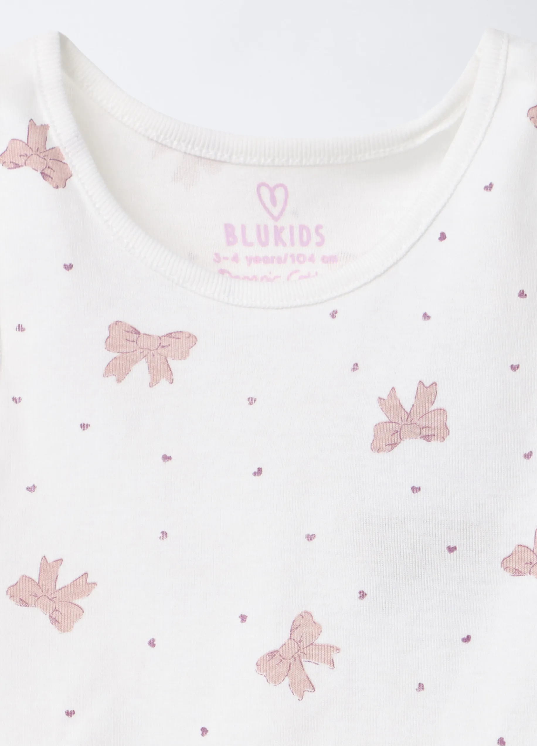 Pack 3 canotte in costina di puro cotone bambina