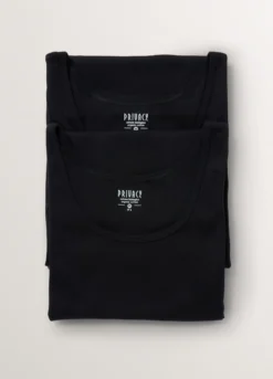 2 pack canotte in cotone a costine uomo