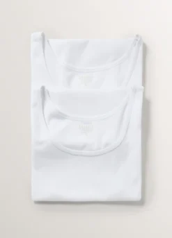 2 pack canotte in cotone a costine uomo
