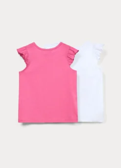 Pack 2 canotte in jersey di puro cotone bimba