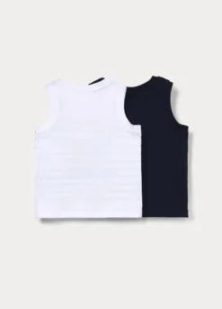 Pack 2 canotte in jersey di puro cotone bimbo