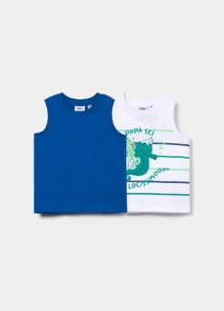 Pack 2 canotte in jersey di puro cotone bimbo