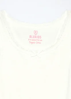 Pack 2 canotte in jersey di puro cotone bambina
