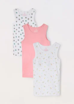 Pack 3 canotte in puro cotone bambina