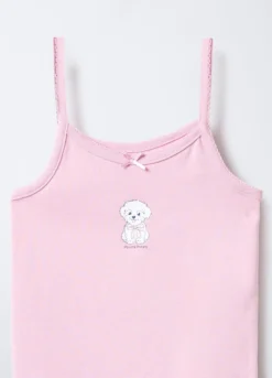 Pack 2 canotte intime in costina di puro cotone bambina