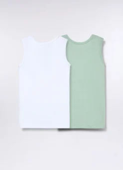 Pack 2 canotte intime in jersey di puro cotone
