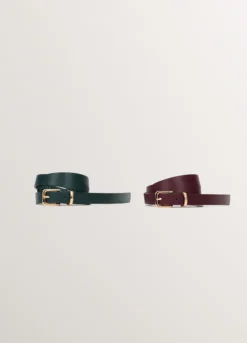 Pack 2 cinture in eco pelle donna