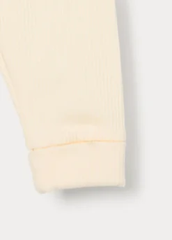 Pack 2 leggings in costina di cotone stretch