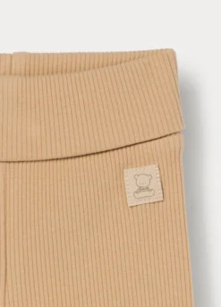 Pack 2 leggings in costina di cotone stretch