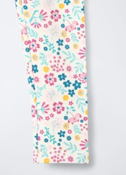 Pack 2 leggings in cotone garzato stretch Fit Regular bambina