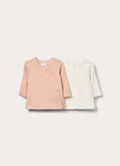 Pack 2 magliette in costina di cotone stretch