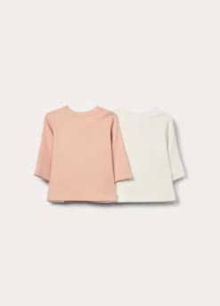 Pack 2 magliette in costina di cotone stretch