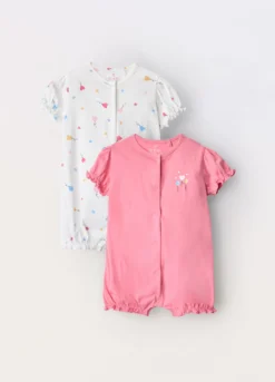 Pack 2 pigiami in puro cotone neonata