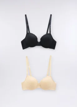 Pack 2 reggiseni a balconcino in jersey stretch donna