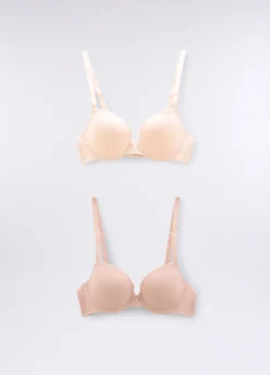Pack 2 reggiseni a balconcino in jersey stretch donna