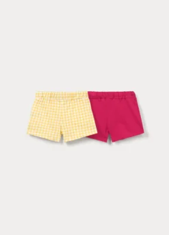 Pack 2 shorts in jersey di puro cotone bimba