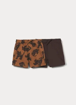 Pack 2 shorts in jersey di puro cotone bimbo