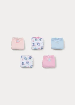 Pack 5 slip Disney in jersey di puro cotone bambina