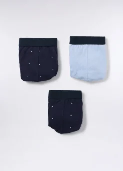 3 pack slip in cotone stretch a pois uomo