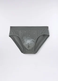 3 pack slip in cotone stretch a pois uomo