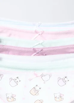 Pack 7 slip in jersey di cotone stretch bambina