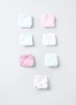 Pack 7 slip in jersey di cotone stretch bambina