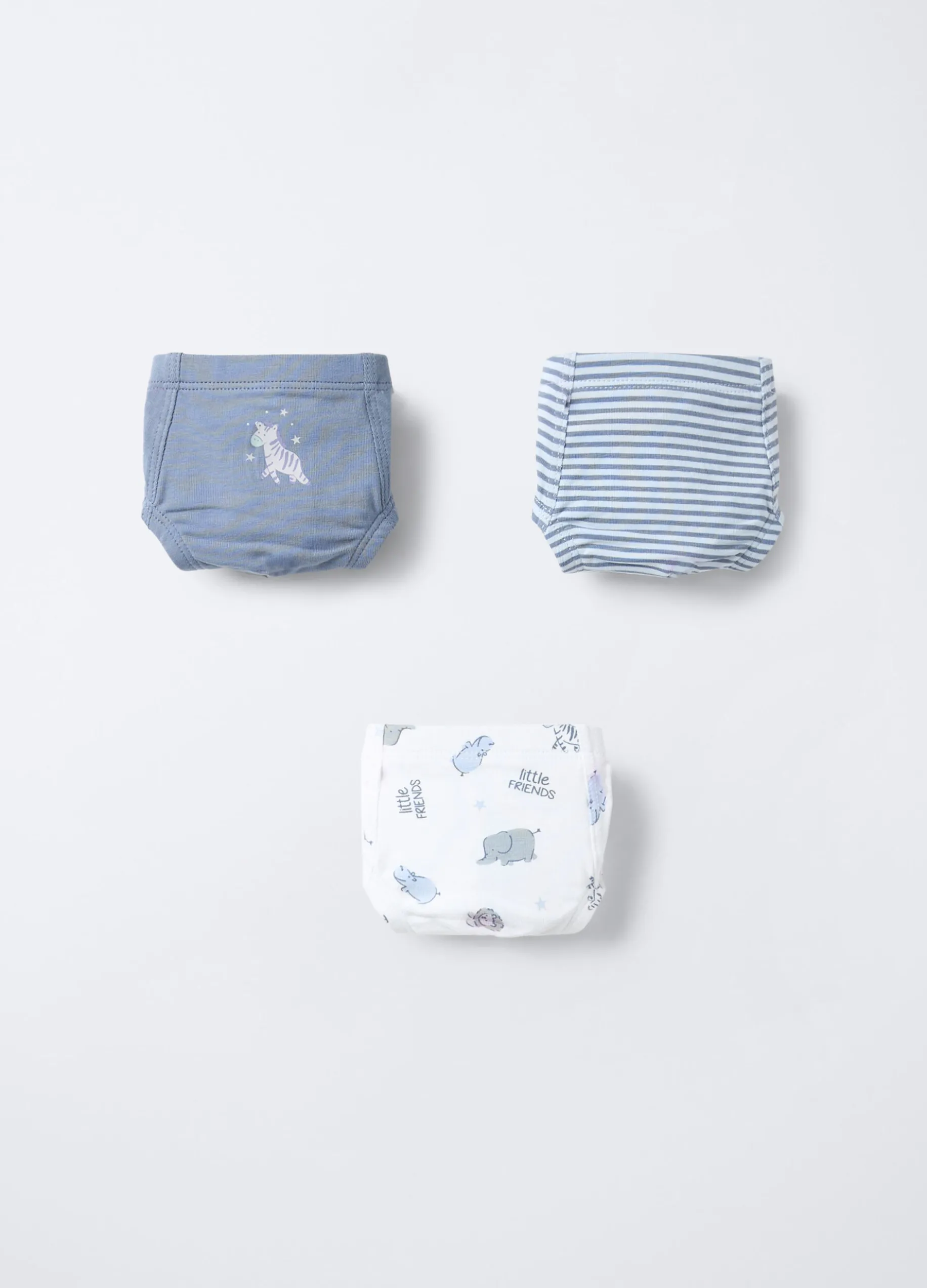 Pack 3 slip in jersey di puro cotone