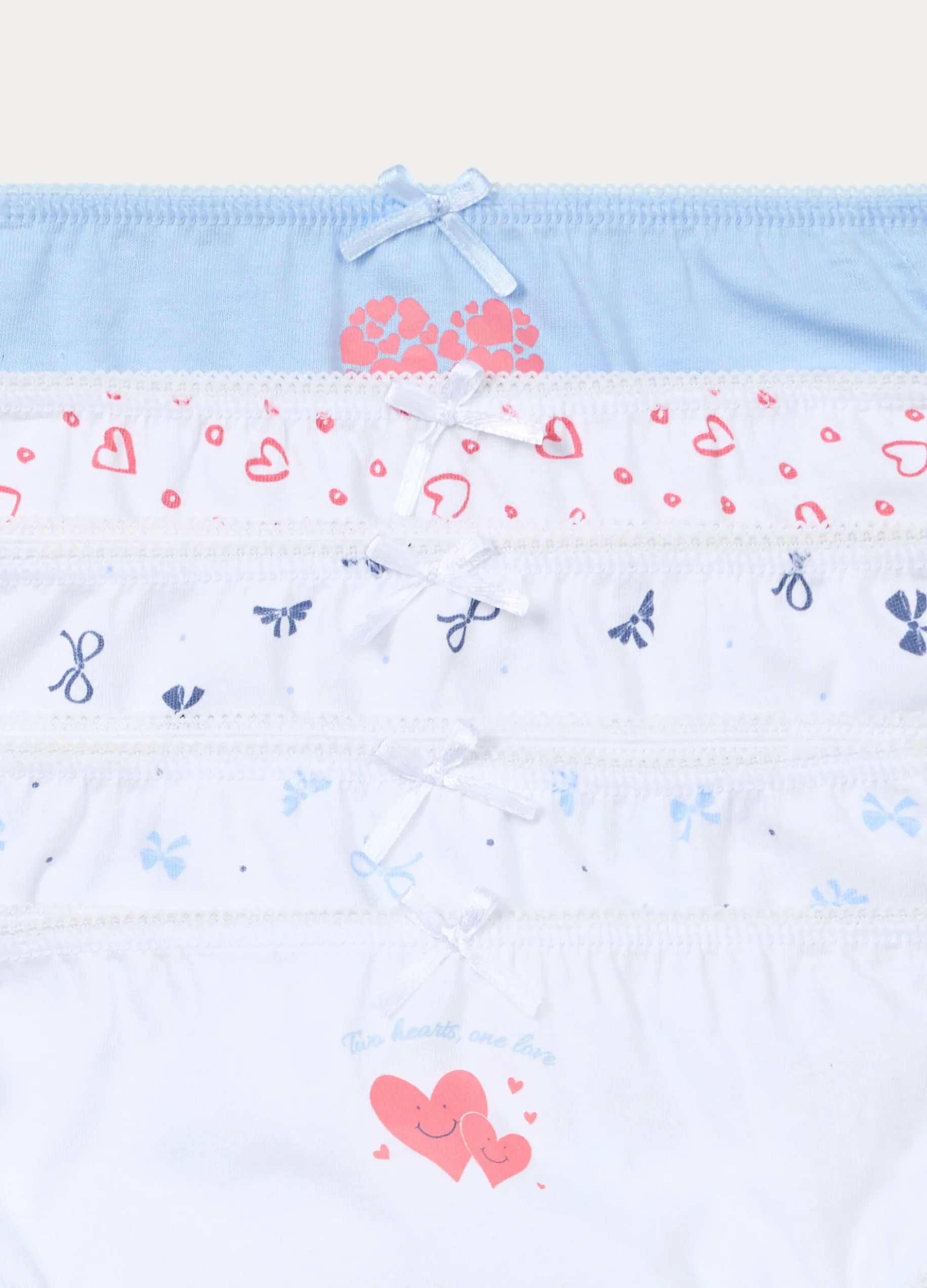 Pack 3 slip in jersey di puro cotone bambina