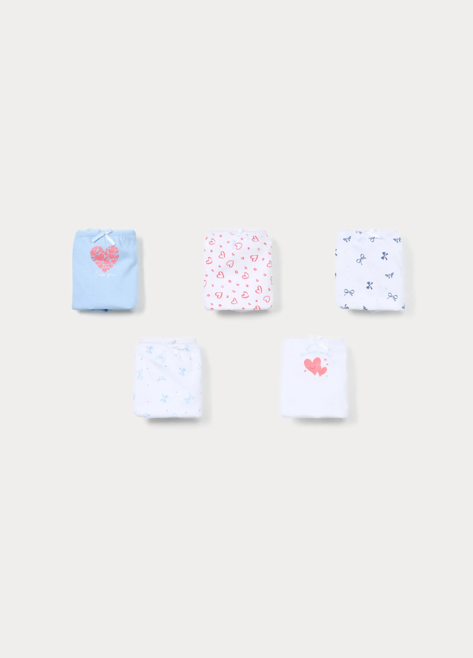 Pack 3 slip in jersey di puro cotone bambina