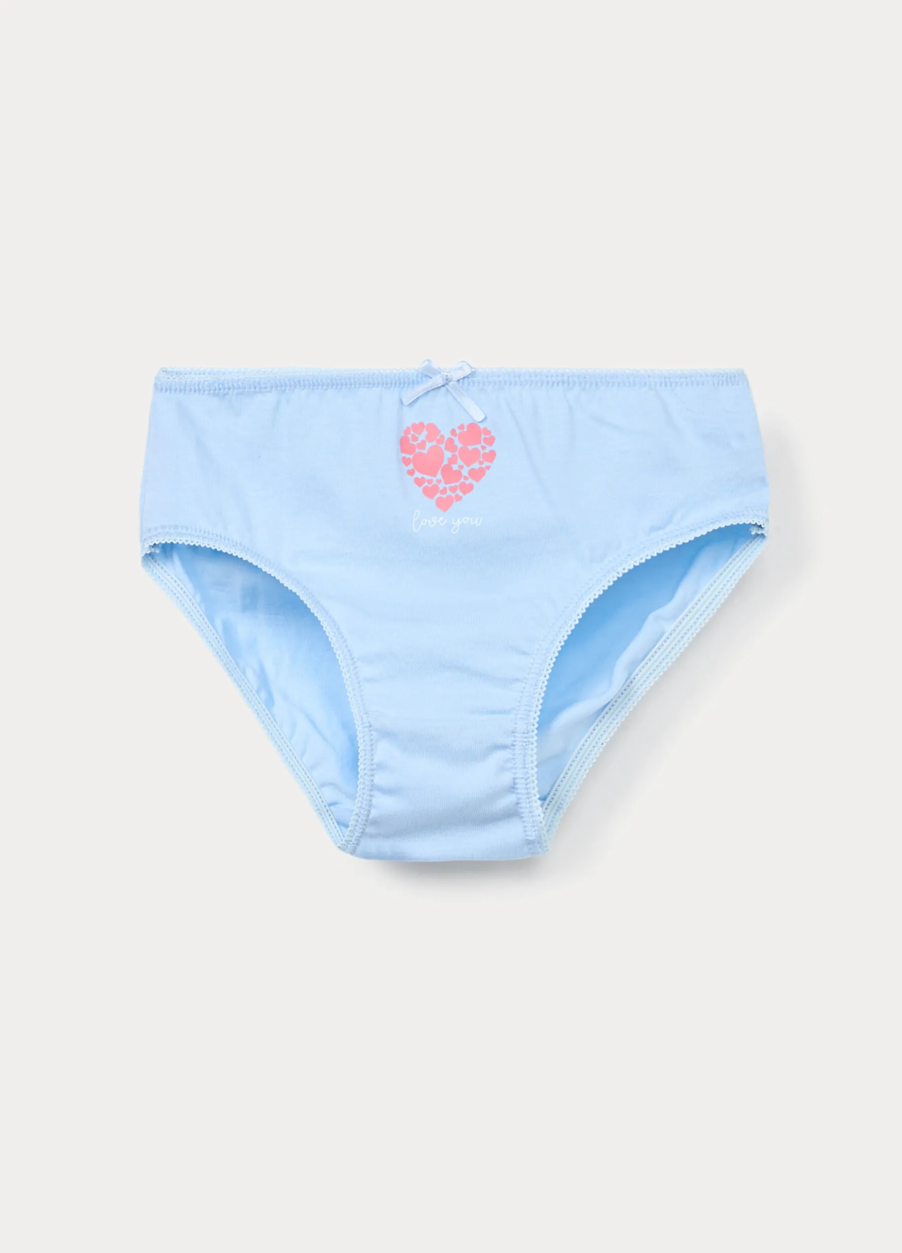 Pack 3 slip in jersey di puro cotone bambina