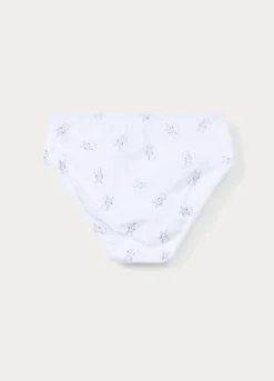 Pack 5 slip in jersey di puro cotone bambina