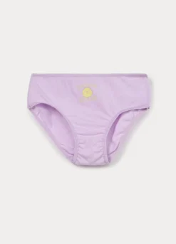 Pack 5 slip in jersey di puro cotone bambina