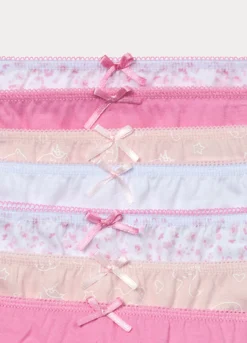 Pack 7 slip in jersey di puro cotone bambina