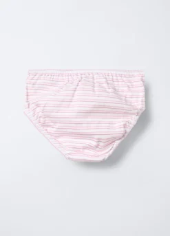 Pack 5 slip in jersey di puro cotone bambina