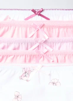 Pack 5 slip in jersey di puro cotone bambina