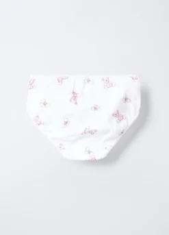 Pack 5 slip in jersey di puro cotone bambina