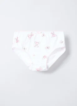 Pack 5 slip in jersey di puro cotone bambina