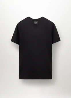 2 pack T-shirt collo a V in cotone stretch uomo