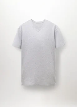 2 pack T-shirt collo a V in cotone stretch uomo