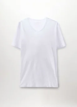 2 pack T-shirt collo a V in puro cotone uomo