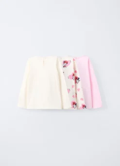 Pack 3 t-shirt Disney in jersey di puro cotone bimba
