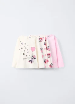 Pack 3 t-shirt Disney in jersey di puro cotone bimba