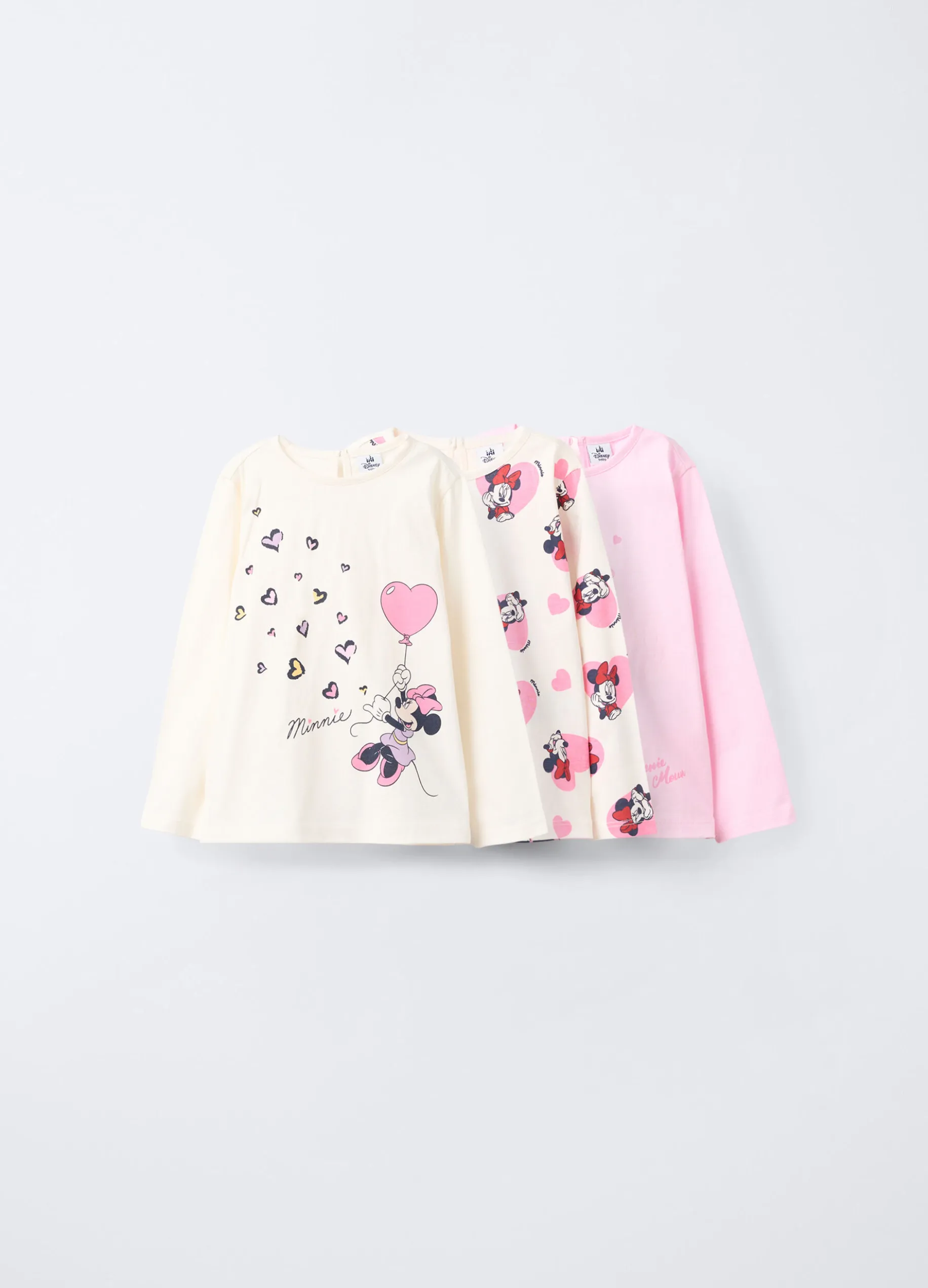 Pack 3 t-shirt Disney in jersey di puro cotone bimba